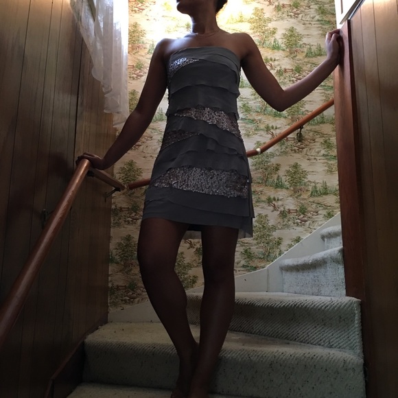 Silver Sequin Dress 🥂 - Picture 3 of 4